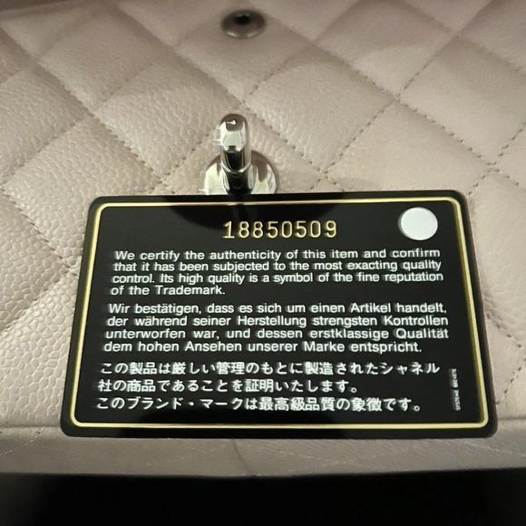 NWT Chanel Classic JUMBO LIGHT PINK Caviar Double Flap Bag Silver HW - Picture 13 of 16